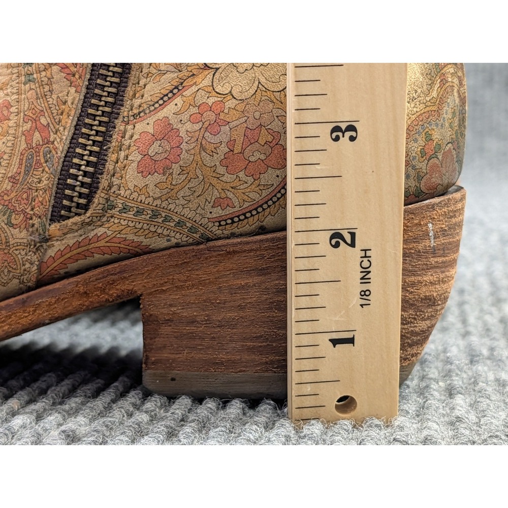 Liberty Black Western Ankle Boots Womens 11 Tan Paisley Western Cowgirl‎ Boho - Picture 10 of 10